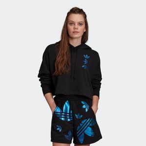 Adidas Logo Cropped Hoodie